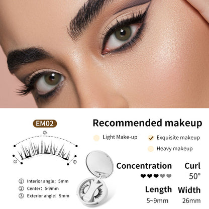 Pestañas postizas magnéticas con estuche de almacenamiento integrado. Pestañas postizas magnéticas sin pegamento. Herramientas de maquillaje natural con aplicador.
